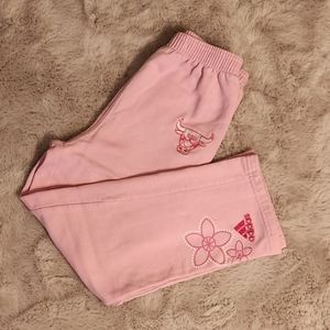 Adidas girl's sweatpants size large 6X, color pink
